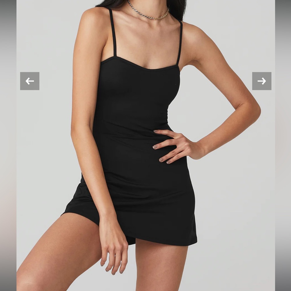 Alo Courtside Tennis Dress in Black